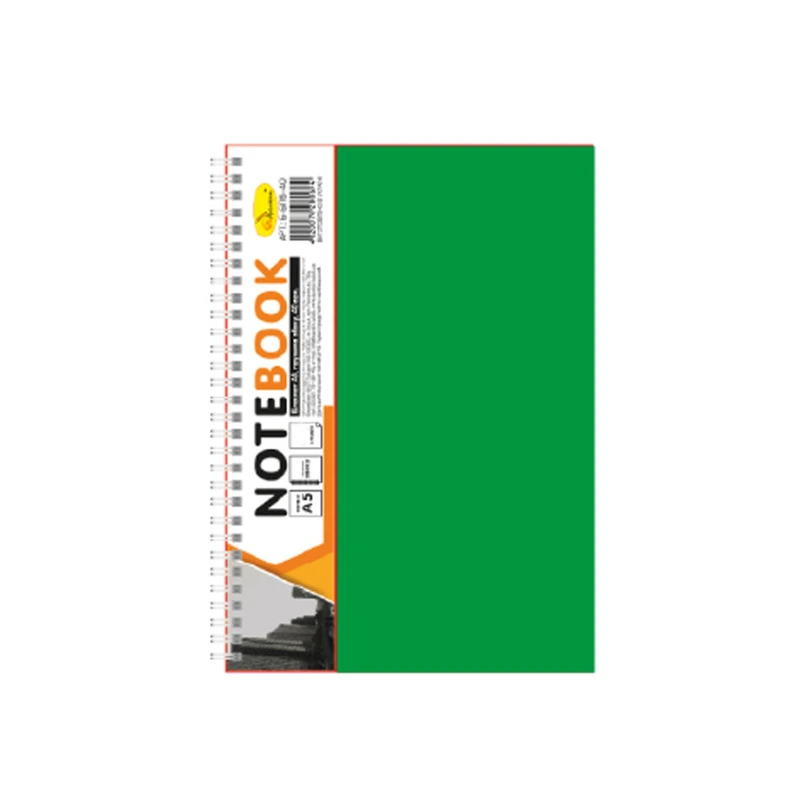 Блокнот А5 Б-БП5-90, 90 листів, 2 розділи Зелений — Апельсин