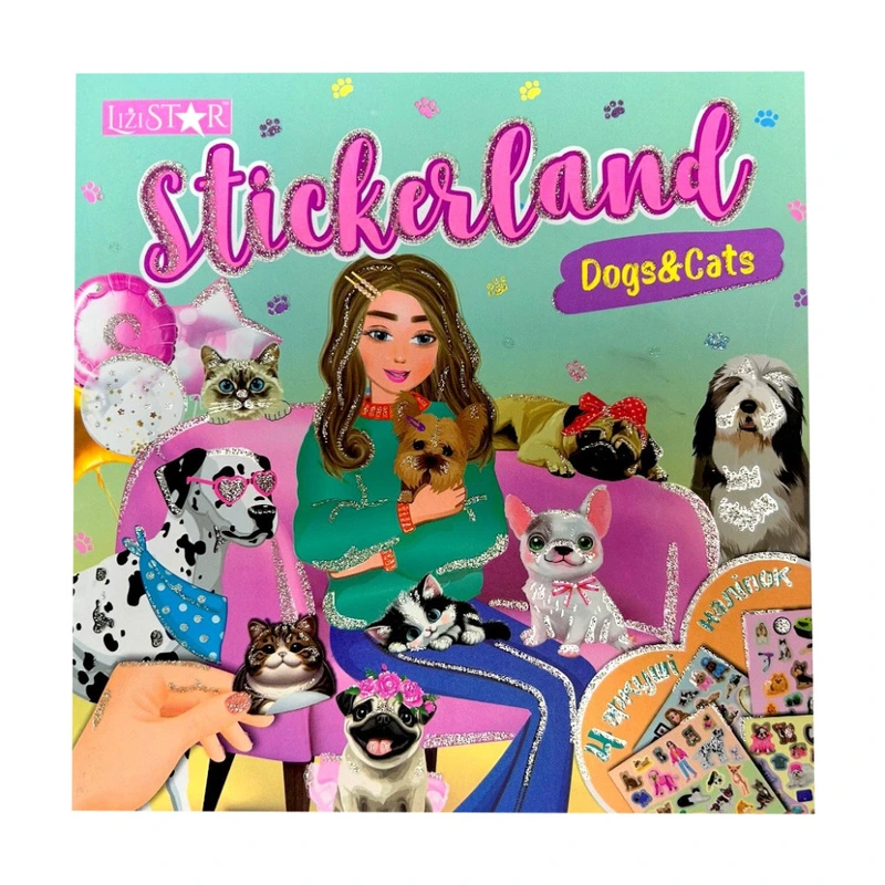 Дитяча книжечка з наклейками "Dogs & Cats" РМ-87-02 — Апельсин