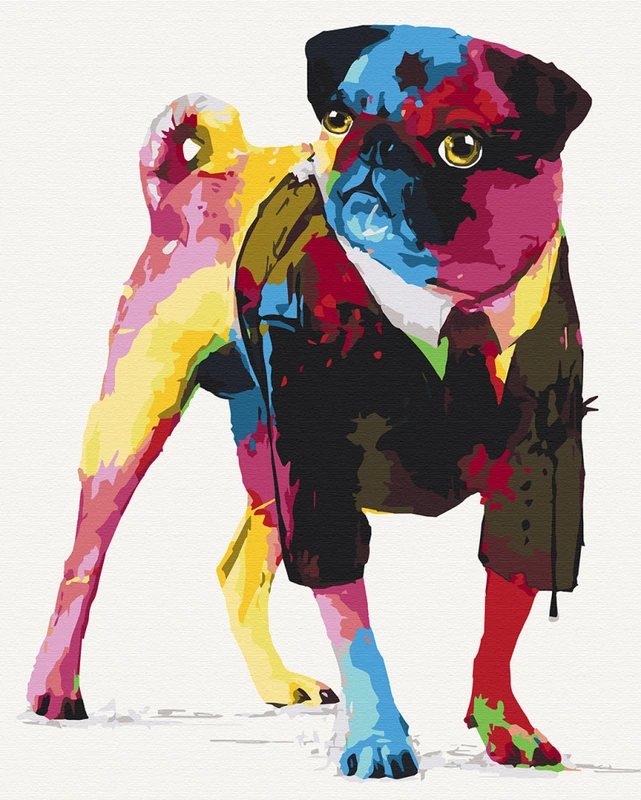 Картина за номерами. Art Craft Джентельмен мопс 40х50 см 11631-AC