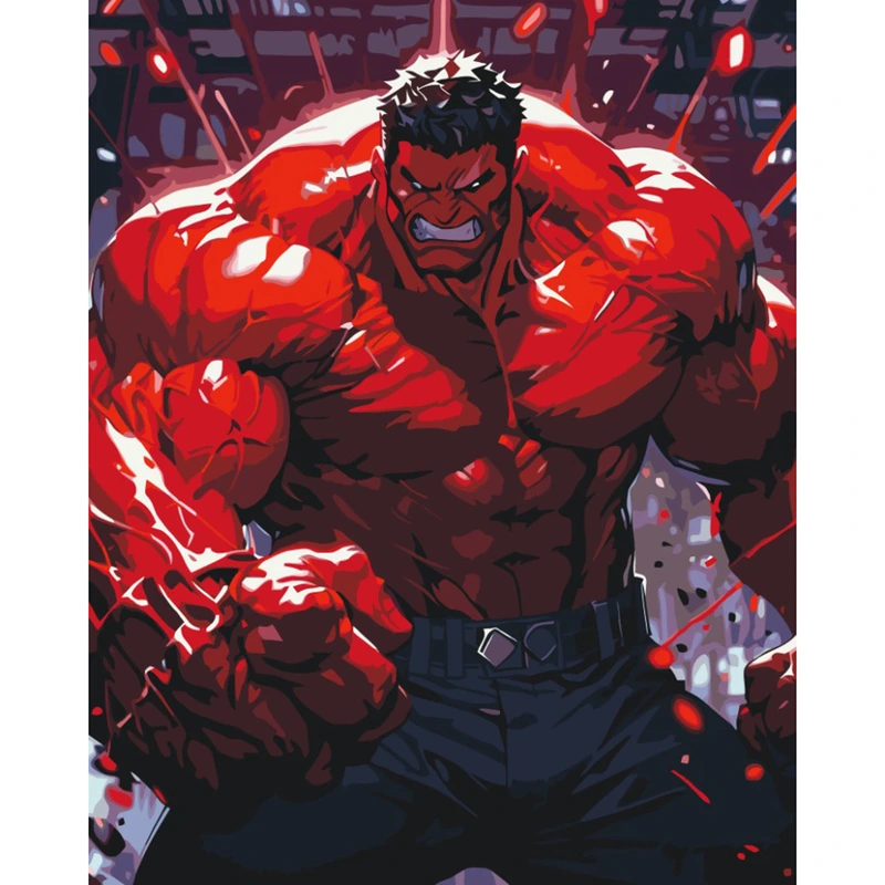 Картина за номерами "Червоний Халк" 16522-AC 40х50 см