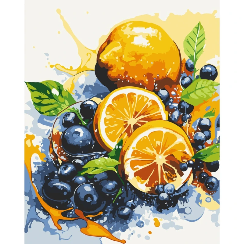 Картина за номерами "Чорнично-апельсиновий мікс" 12045-AC 40х50 см — Art Craft