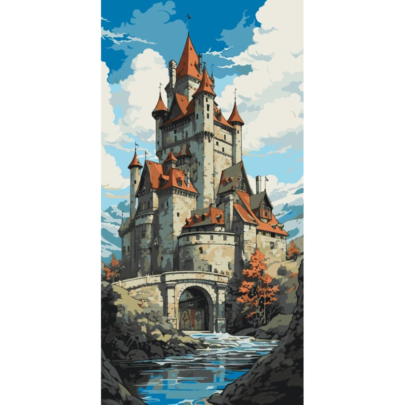 Картина за номерами "Казковий замок" 11067-AC 40x80 см — Art Craft