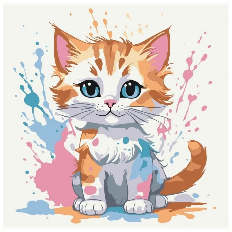 Картина за номерами "Кольоровий пухнастик" ©arttem_illustration 15602-AC 30х30 см — Art Craft