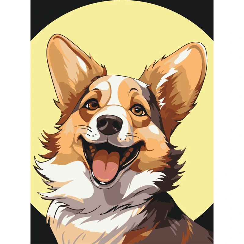 Картина за номерами "Коргі Коржик" 11708-AC 30х40 см — Art Craft