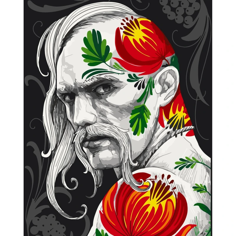 Картина за номерами "Козак. Арт" ©vyshnov__tattooart 10054-AC 40х50 см — Art Craft