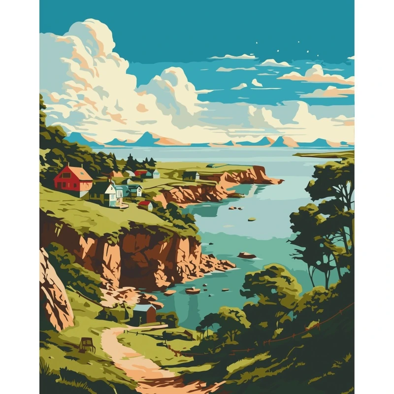 Картина за номерами "Мальовнича затока" 11039-AC 40х50 см — Art Craft