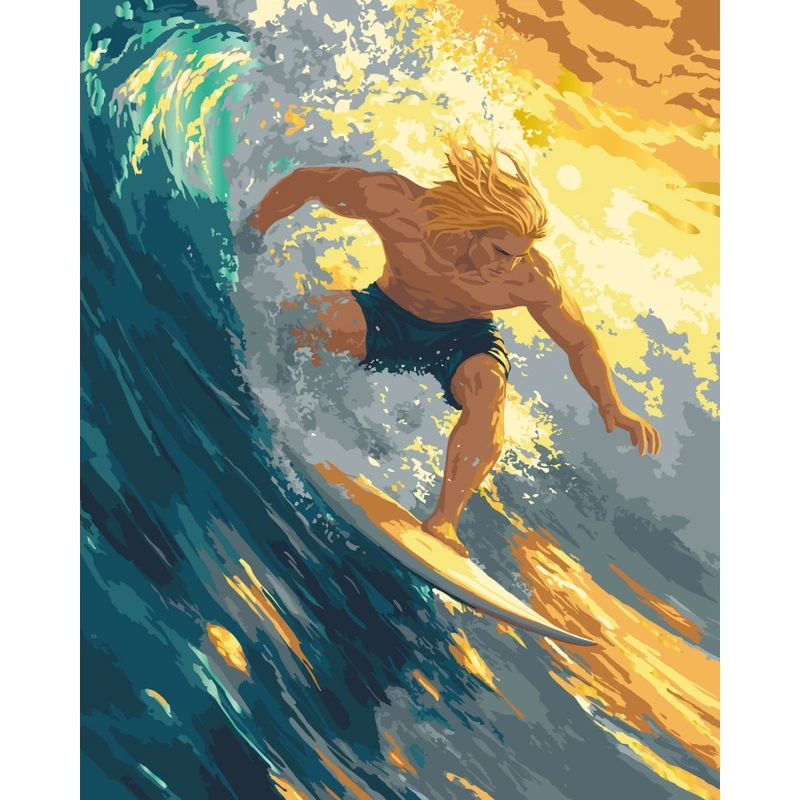 Картина за номерами "На гребені літа" 10479-AC з металізованими фарбами 40х50 см — Art Craft