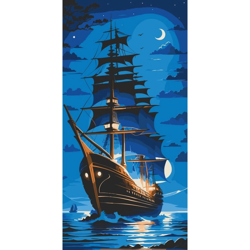 Картина за номерами "Перлина ночі" 10566-AC 40x80 см