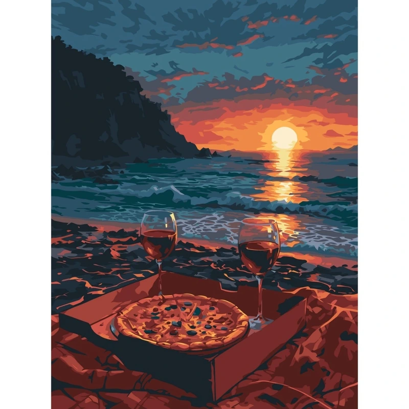 Картина за номерами "Пікнік на узбережжі" ©arttem_illustration 10632-AC 30х40 см — Art Craft
