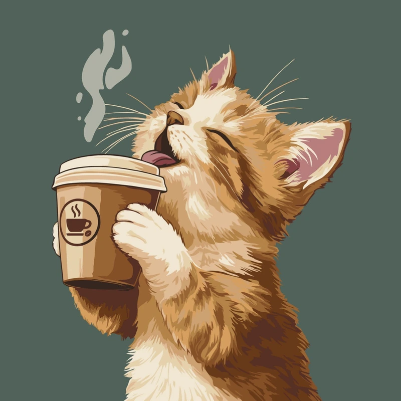 Картина за номерами "Ранковий мурчик" ©arttem_illustration 11737-AC 40х40 см