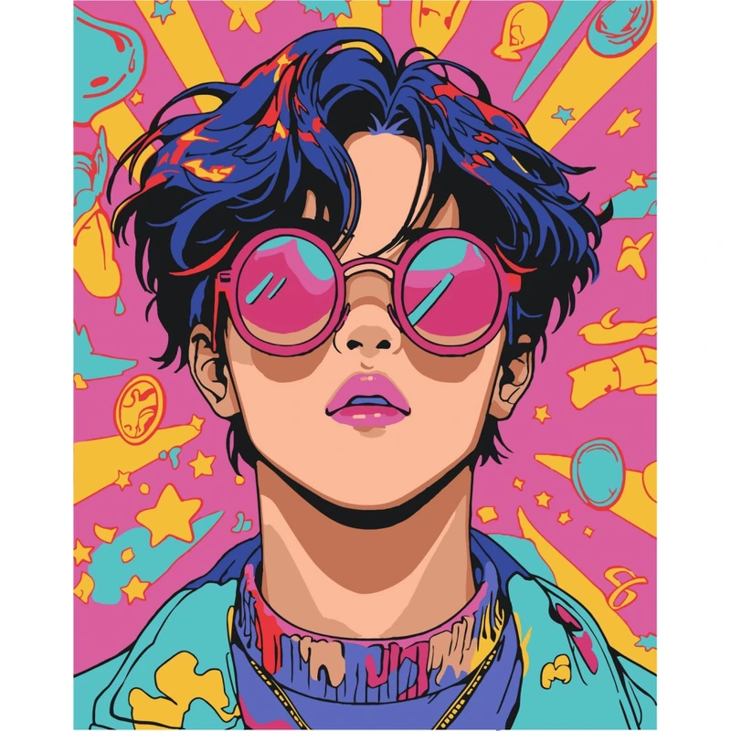 Картина за номерами "Рожеві окуляри" 10162-AC 40х50 см