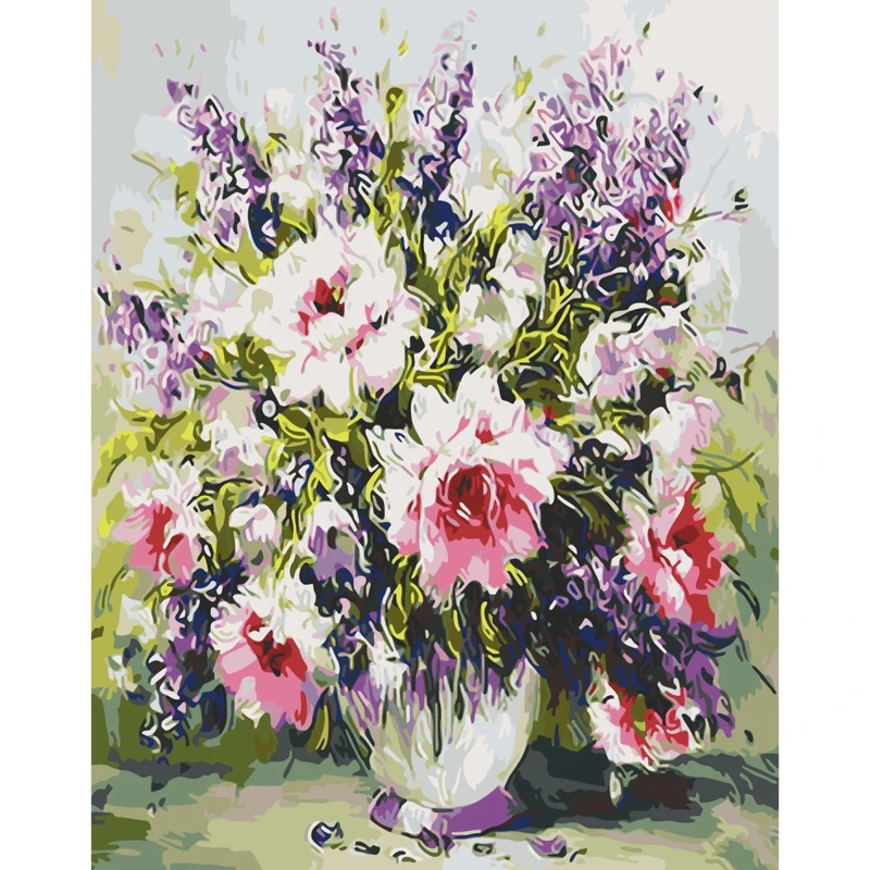 Картина за номерами "Строкатий букет" Art Craft 12154-AC 40х50 см — Art Craft