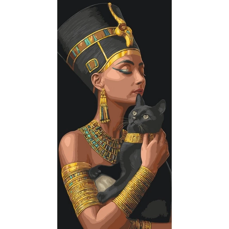 Картина за номерами "Таємниця Клеопатри" 10186-AC з металізованими фарбами 40х80 см — Art Craft