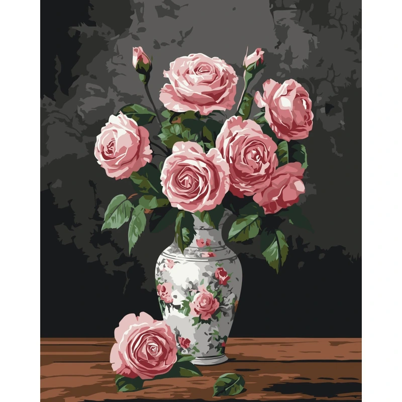 Картина за номерами "Трояндовий букет" 13164-AC 40х50 см — Art Craft