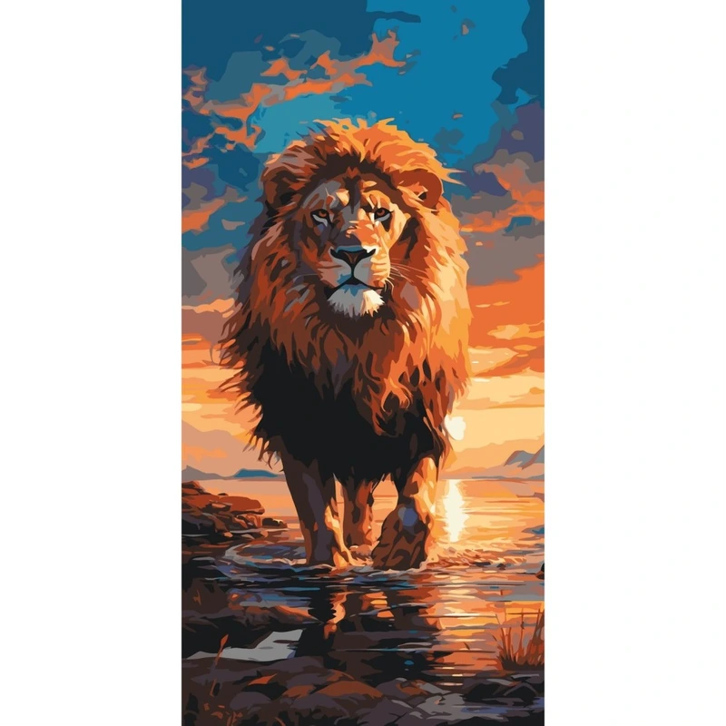 Картина за номерами "Цар звірів" 11544-AC 40x80 см — Art Craft