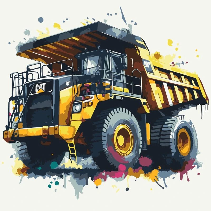 Картина за номерами "Яскравий самоскид" 12512-AC 40х40 см — Art Craft