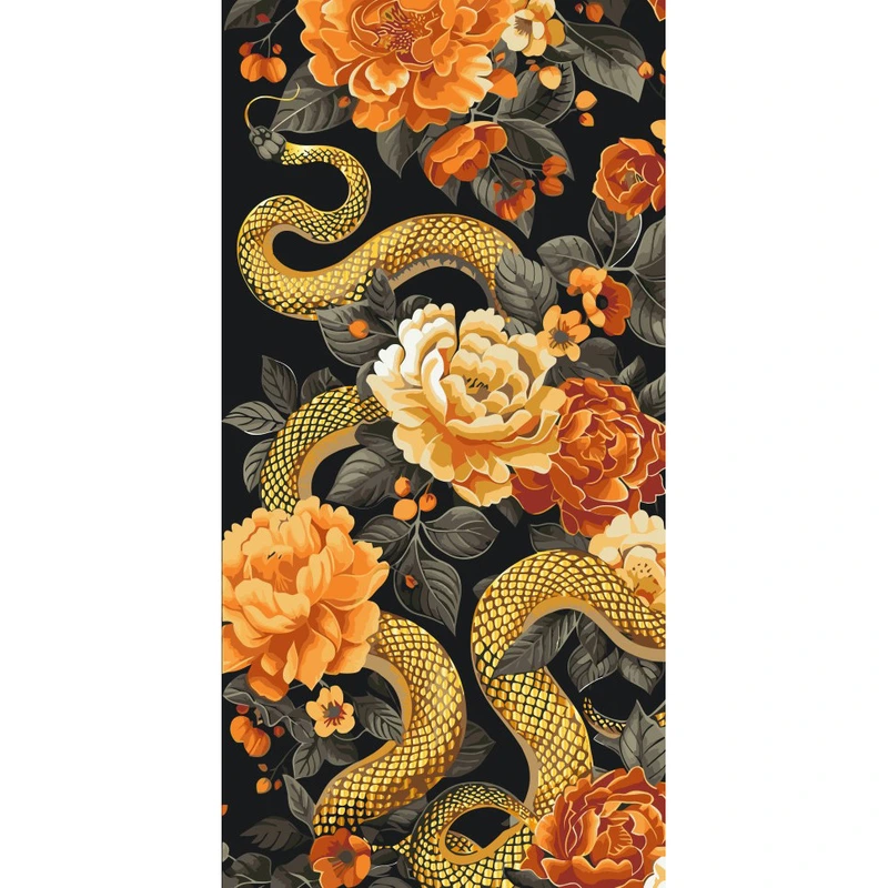 Картина за номерами "Золота змія" 11595-AC з металізованими фарбами 40х80 см — Art Craft