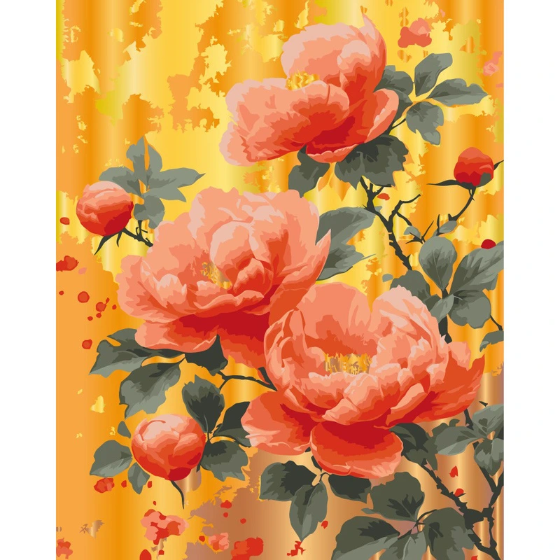 Картина за номерами "Золото троянд" 13163-AC з металізованими фарбами 40х50 см — Art Craft