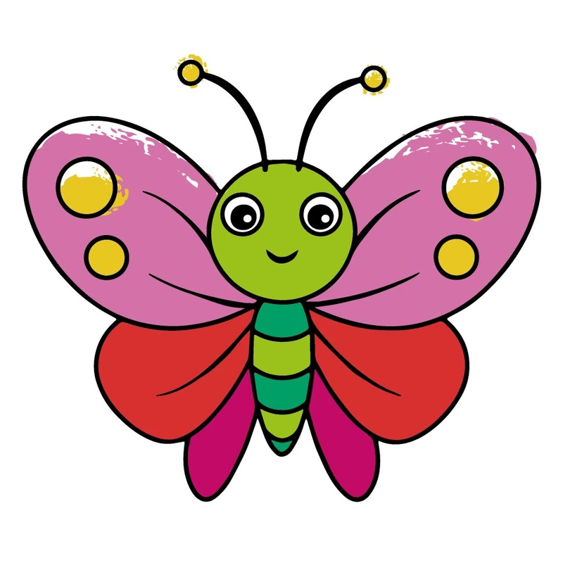 Розпис по полотну пальчиковими фарбами "Файний метелик" 15622-AC 25х25 см — Art Craft