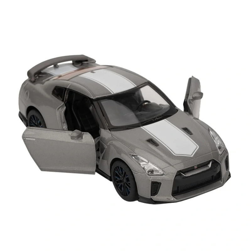 Модель автомобіля "Nissan GT-R (R35)" 68469 масштаб 1:32 світло, звук Сріблястий