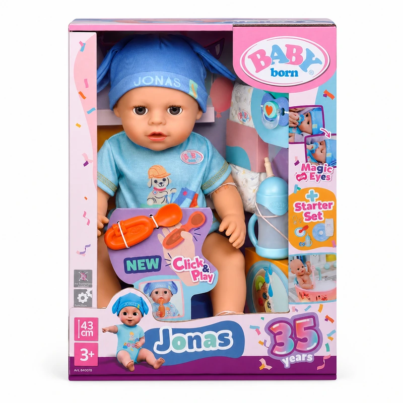 Лялька BABY BORN серії "Click and Play" – ДЖОНАС (43 см, з аксес.) — BABY born