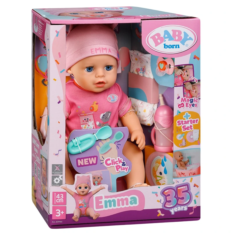 Лялька BABY BORN серії "Click and Play" – ЕММА (43 см, з аксес.) — BABY born