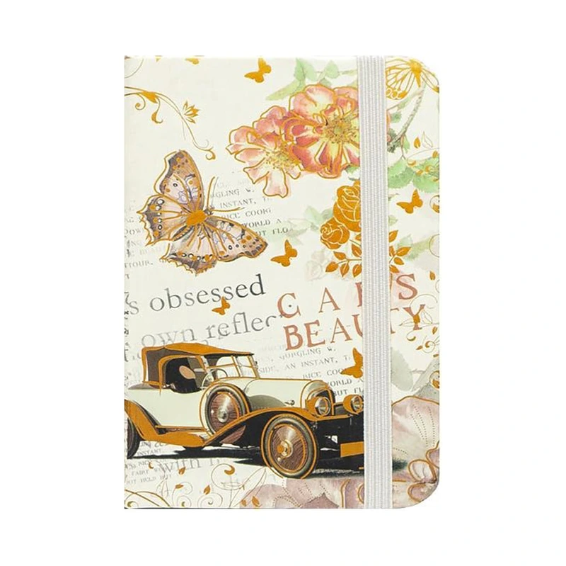 Блокнот А6 на резинці 5702-1 тверда обкладинка, лінія 14х9 см 80 аркушів — Bambi