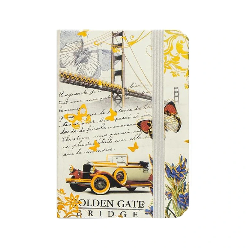 Блокнот А6 на резинці 5702-3 тверда обкладинка, лінія 14х9 см 80 аркушів — Bambi