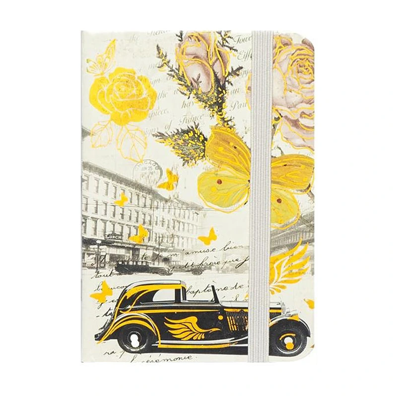 Блокнот А6 на резинці 5702-4 тверда обкладинка, лінія 14х9 см 80 аркушів — Bambi