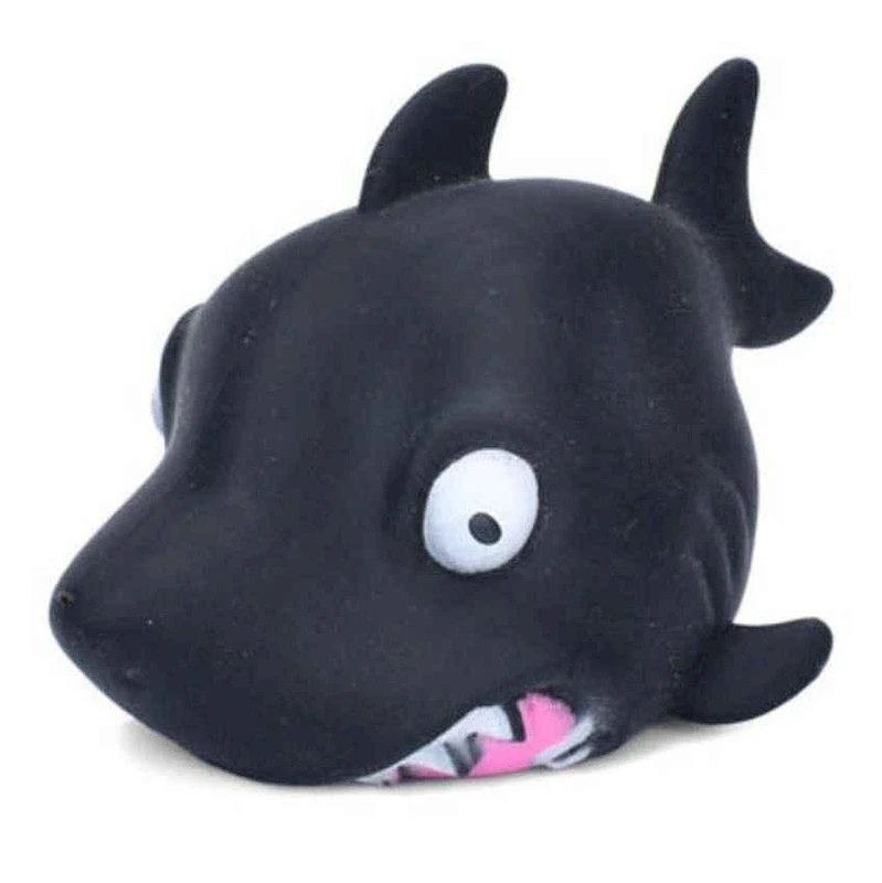 Дитяча іграшка-антистрес "Акула" MS 4043(Black) з борошном, 10 см