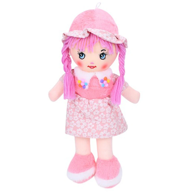 Дитяча іграшкова лялька FG240408152A-1(Light-Pink) 38 см, м'яка набивна, петелька