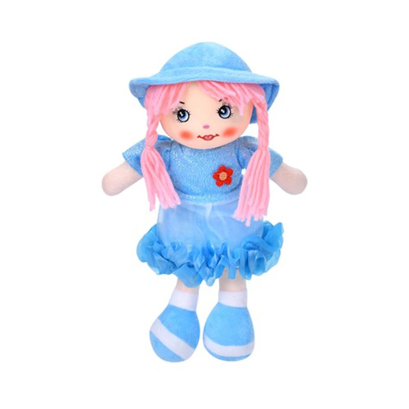 Дитяча іграшкова лялька YG0009(Blue) 33 см, м'яка набивна, петелька