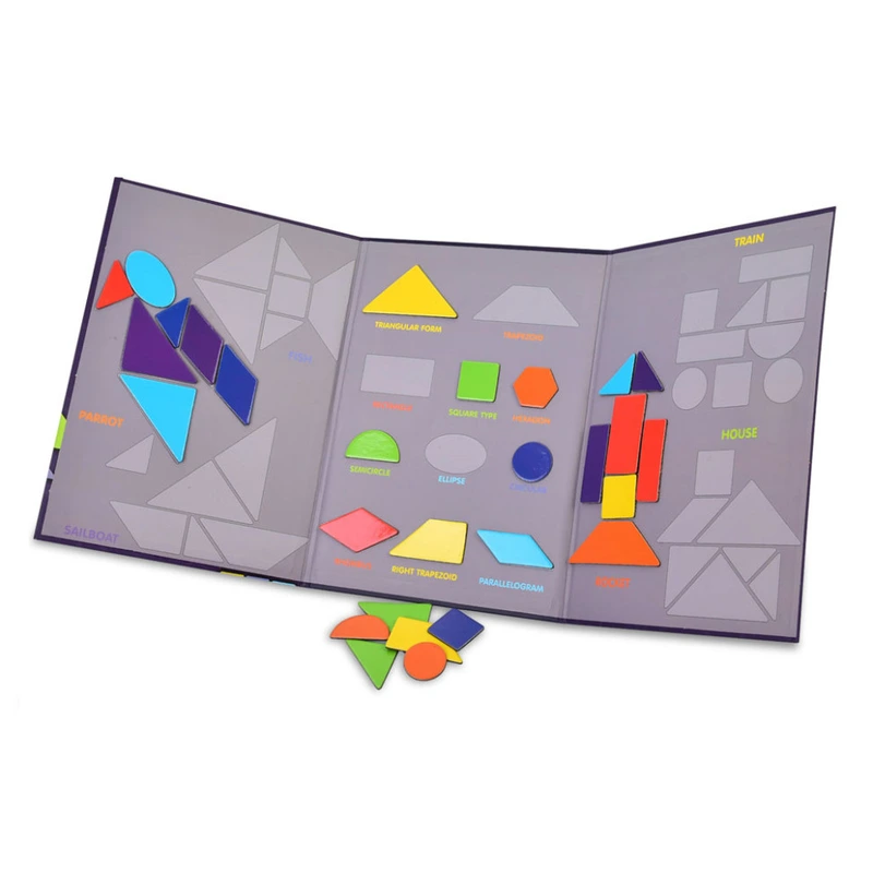 Дитяча розвиваюча гра "Магнітний танграм" 8326-2, 27 деталей — Bambi