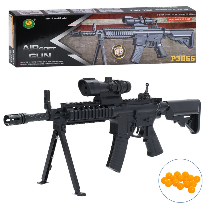 Дитячий ігровий Автомат P3066C 61 см, пластикові кульки, лазер — Bambi