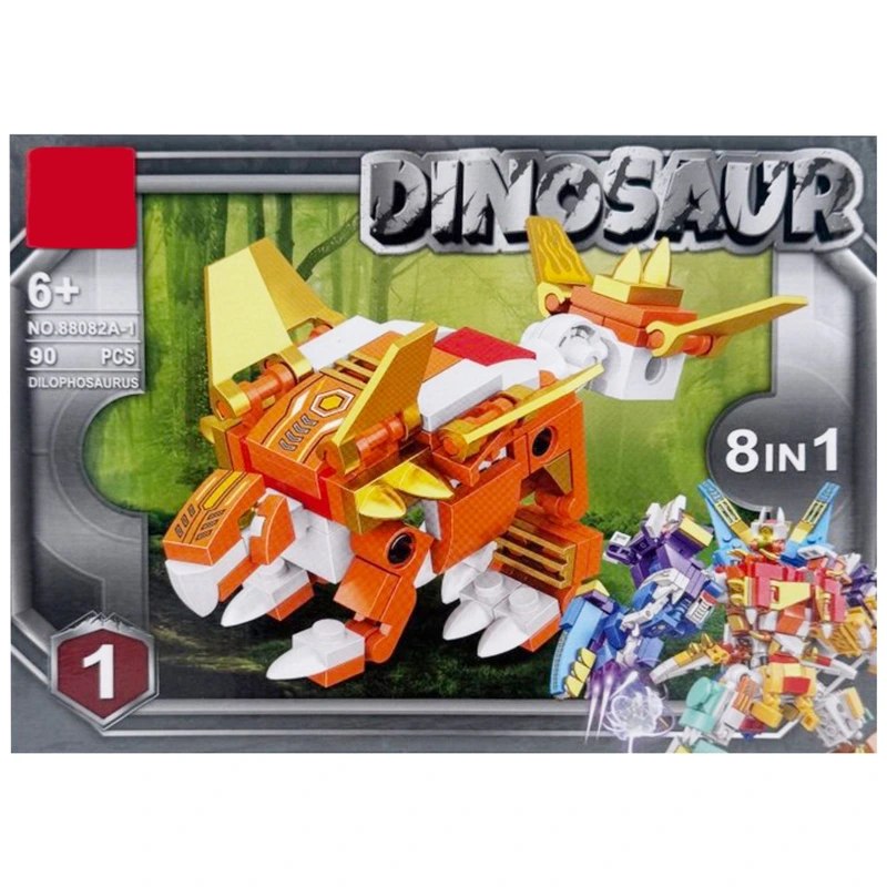 Дитячий конструктор "Dinosaur" 88082A-1, 90 деталей — Bambi