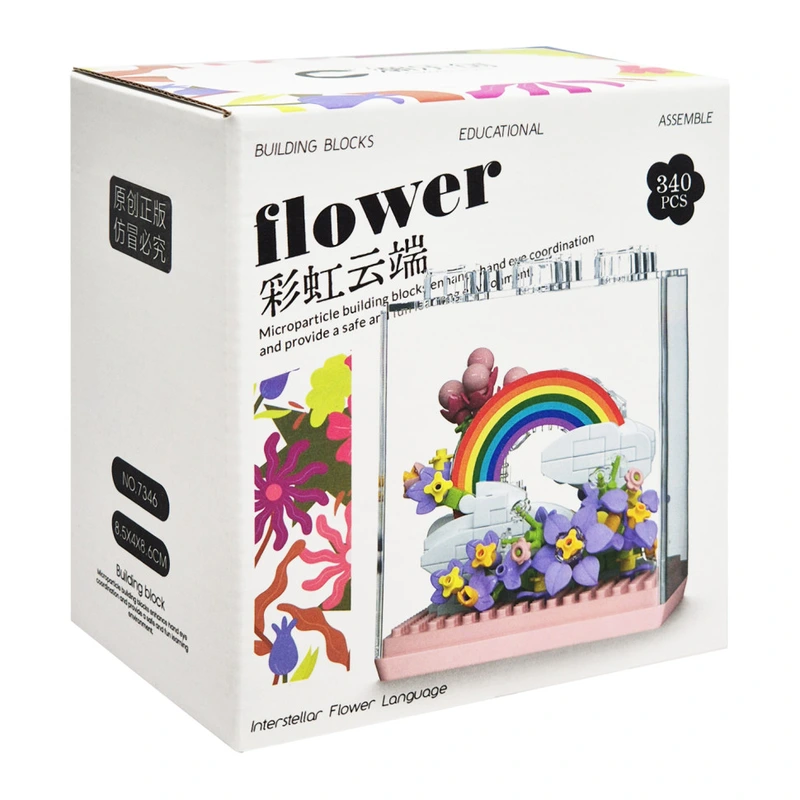 Дитячий Конструктор Flower Language 7346 у колбі, 340 деталей