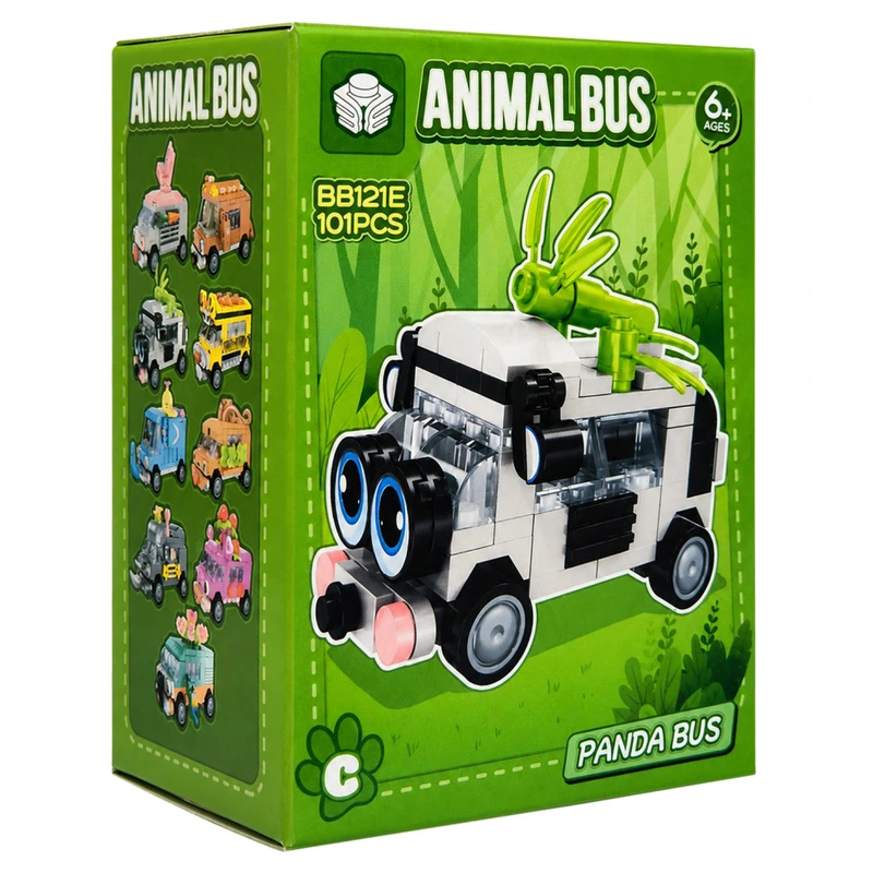 Дитячий конструктор Panda Bus BB121E-C серії "Animal Bus", 101 деталь — Bambi