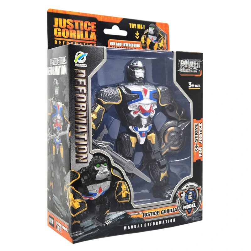 Дитячий робот-трансформер Justice Gorilla 168-85(Black) робот-горила