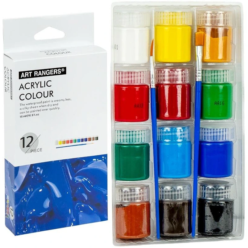 Фарби художні "Art Ranger "Acrylic" A12015-1, 15 мл, 12 кольорів