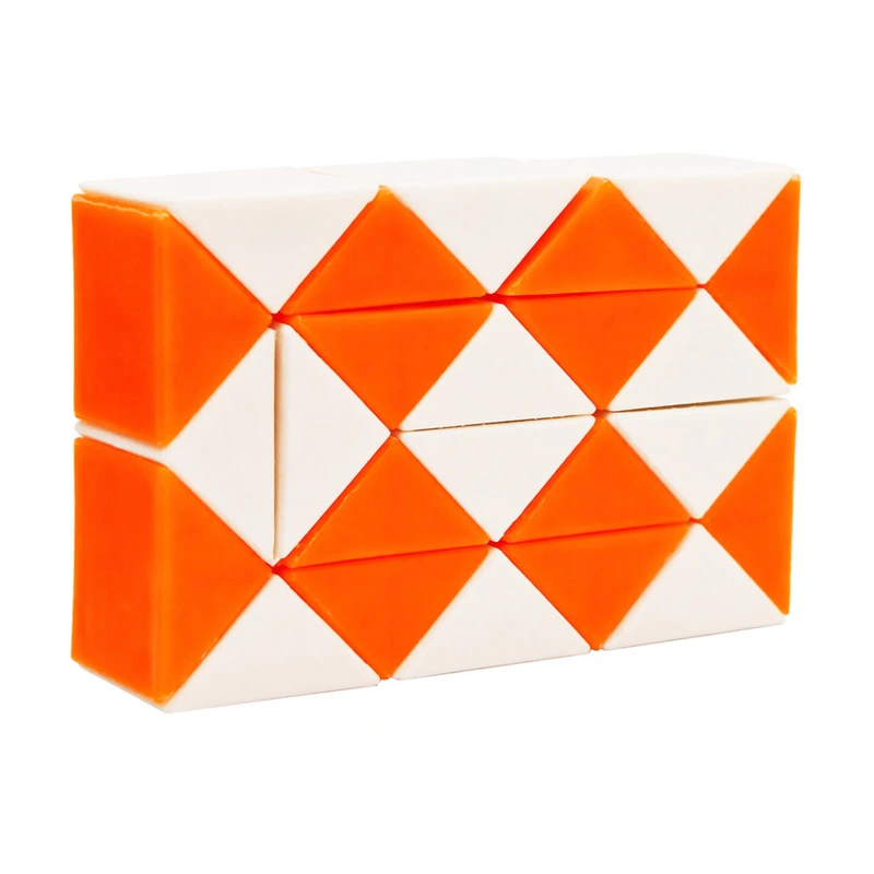 Головоломка Змійка Рубіка IGR67(Orange) маленька 3,5x5,5 см, двокольорова