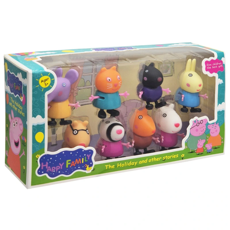 Ігровий набір фігурок Друзі Свинки Пеппи YM 765-11 рухливі деталі — Bambi