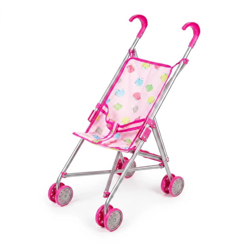 Коляска для ляльок Кольорові кити 9302 W-23 тростина — Bambi