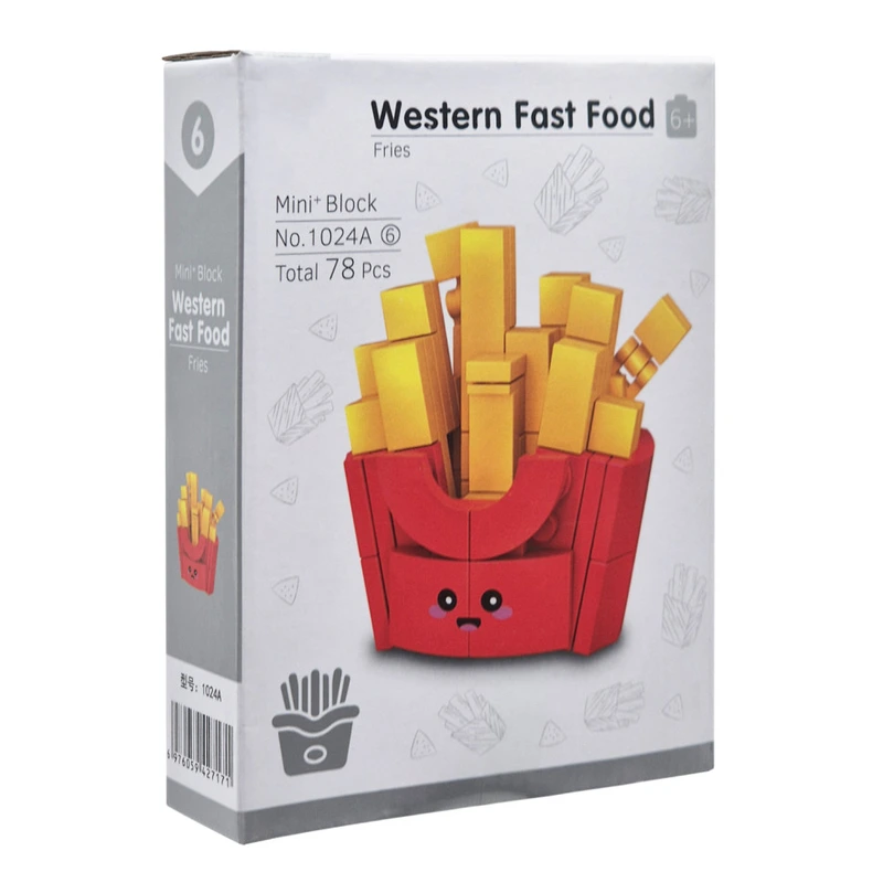 Конструктор дитячий "Western fast food: Fries" 1024A-6, пластик, 78 деталей