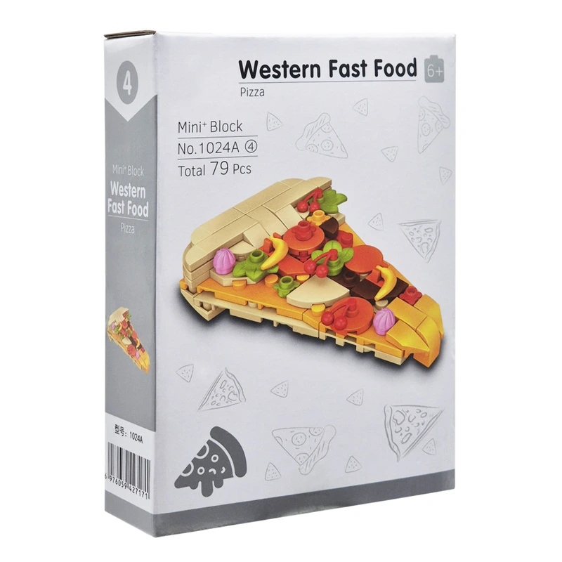 Конструктор дитячий "Western fast food: Pizza" 1024A-4, пластик, 79 деталей