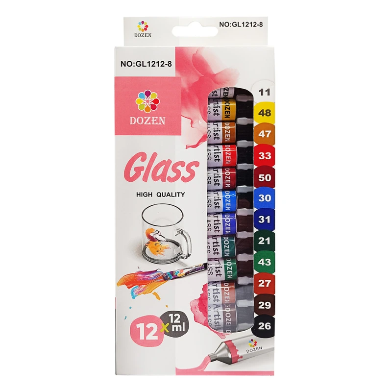 Набір фарб для скла та кераміки DSCN0678, 12 мл 12 шт