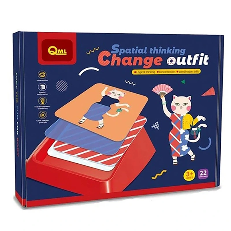 Розвивальна гра "Change outfit" M8A, 48 завдань 4 трафарети — Bambi