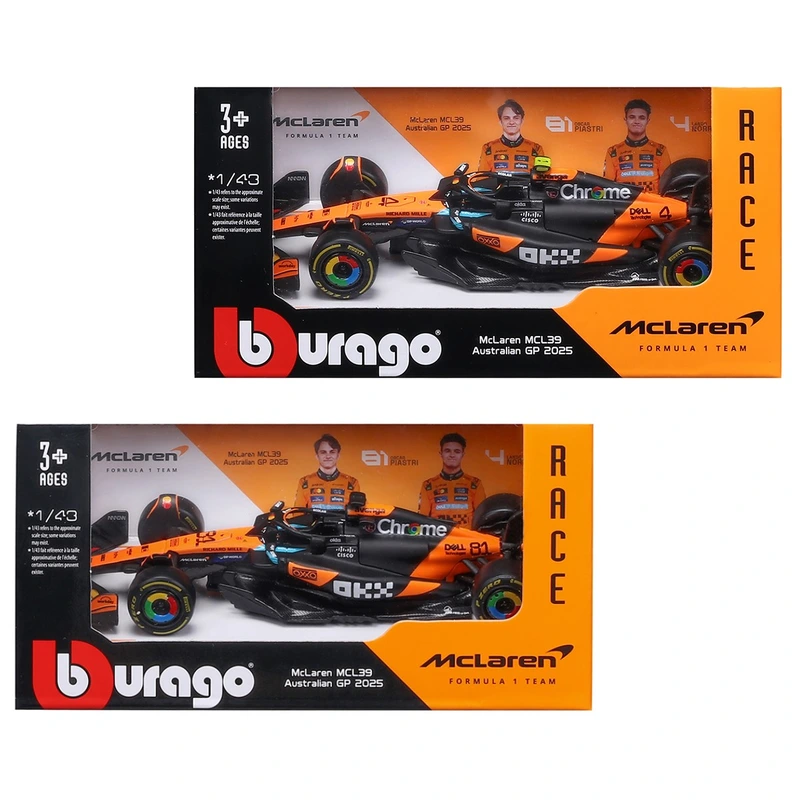 Автомодель - MCLAREN F1 MCL39 (2025) (1:43) — Bburago