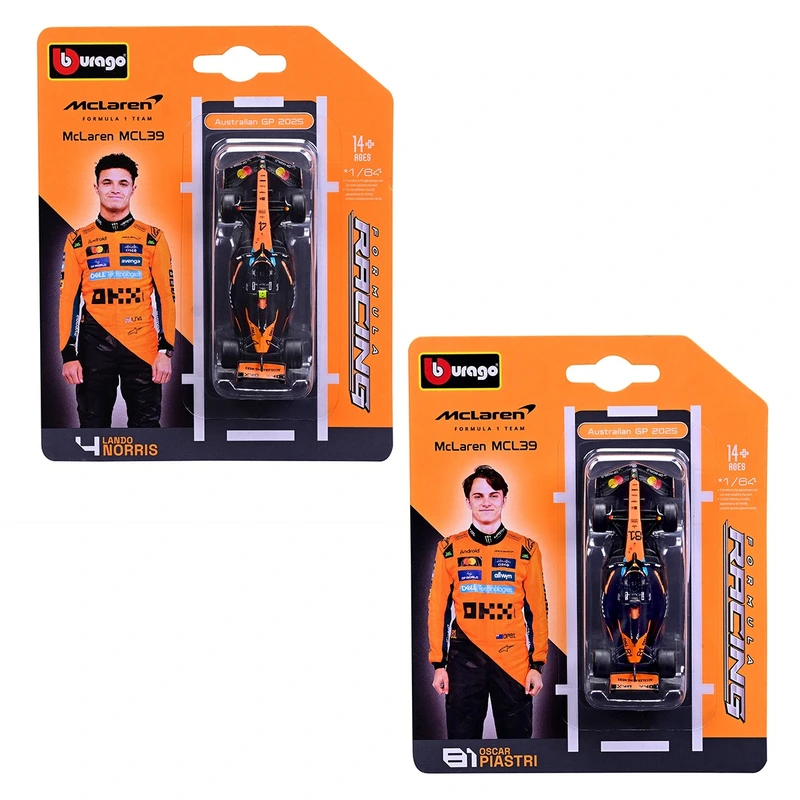 Автомодель - MCLAREN F1 MCL39 (2025) (1:64) — Bburago