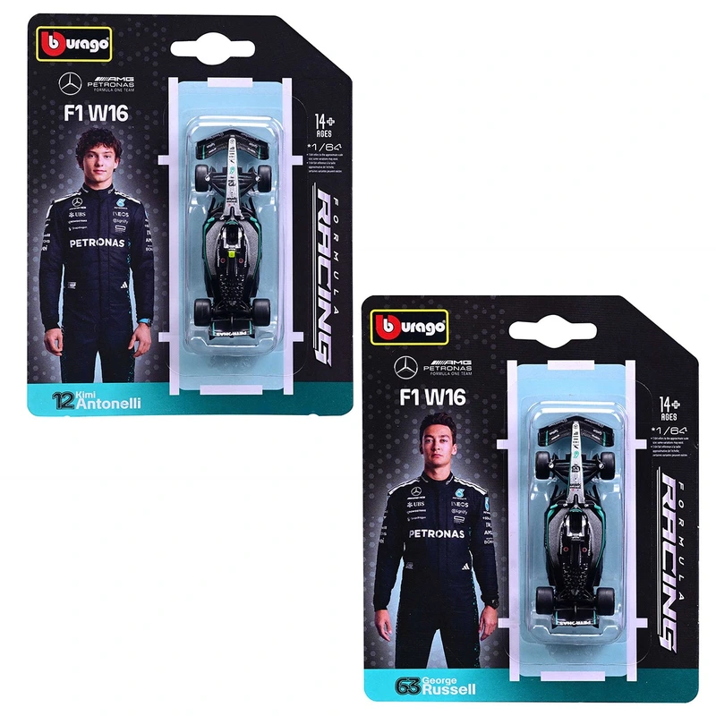 Автомодель - MERCEDES-AMG F1 W16 (2025) (1:64) — Bburago