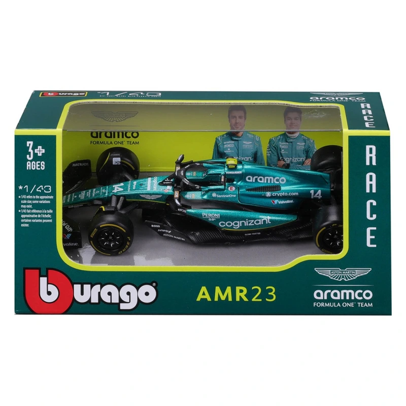 Колекційна автомодель "Aston Martin AMR23 (2023)" Bburago 18-38090, 1:43 масштаб
